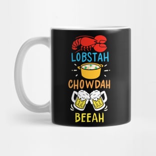 Funny Lobster Chowder Beer Boston Accent Gift Mug